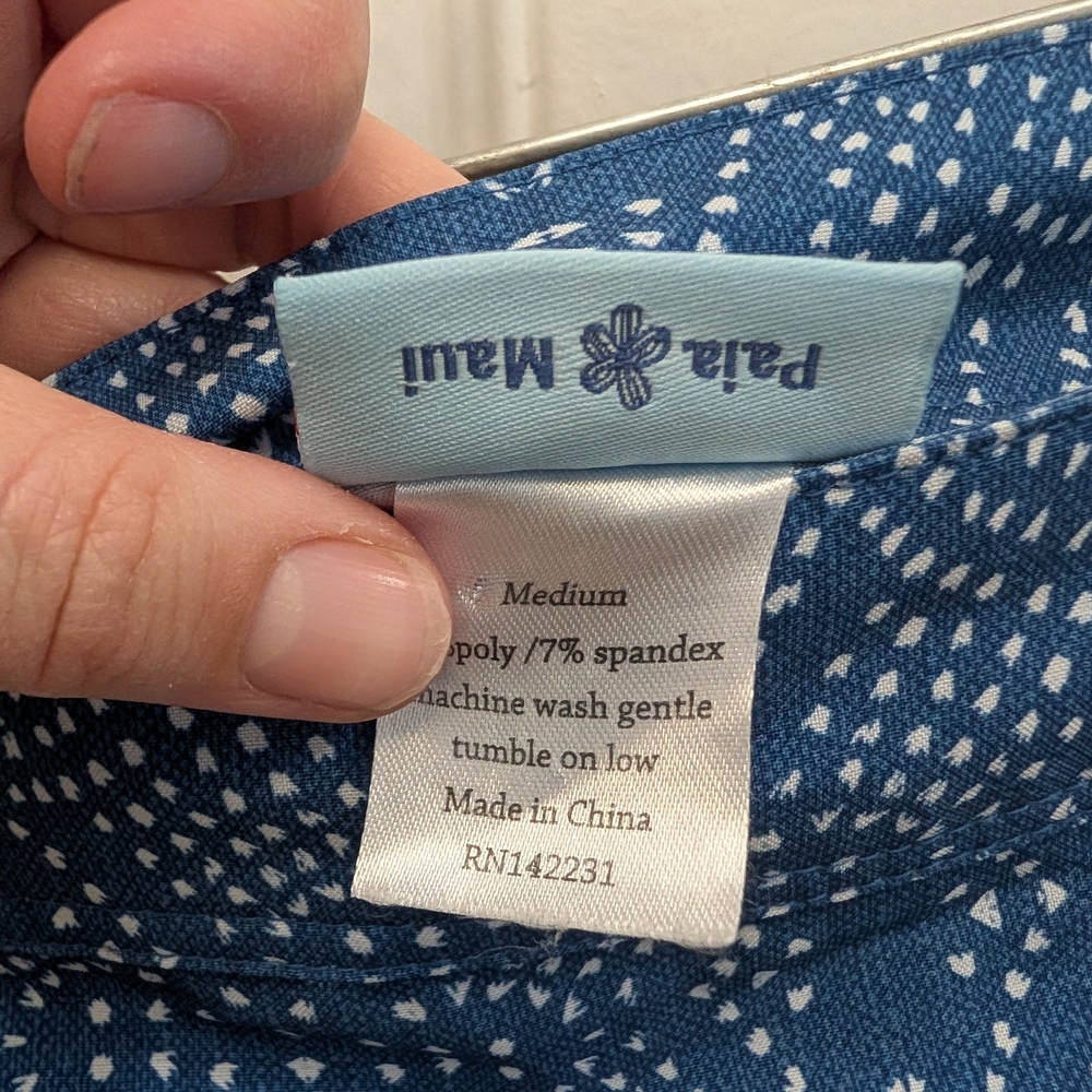 Ripskirt Hawaii Navy Blue Geometric A-Line Skirt - Picture 3 of 3